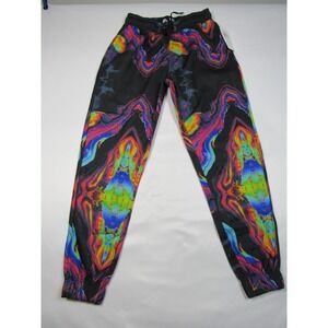FRESH Prints of Bel Air Mens‎ Black Multi Color Swirl Jogger Pants Size Medium